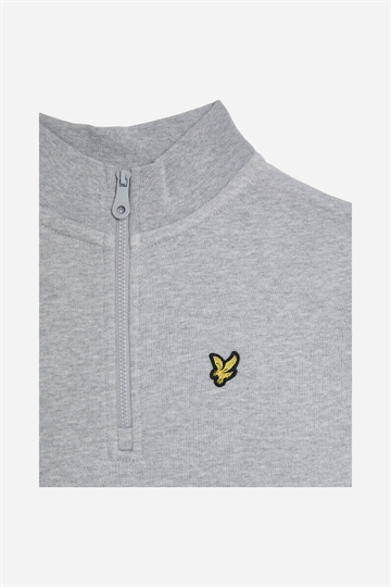 Lyle & Scott Quarter Half Zip Pullover - Ljusgrå Marl